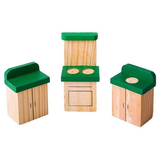 Doris dřevěný domeček pro panenky s nábytkem