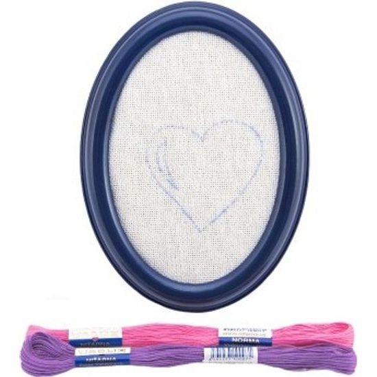 Vyšívání - rámeček na pověšení předloha, 2 příze - mix druhů