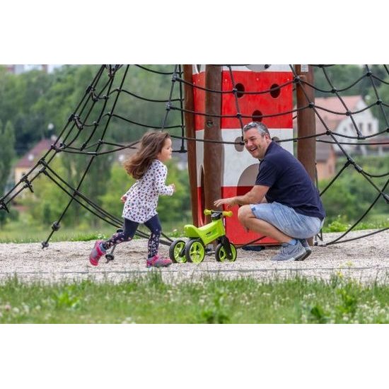 Odrážedlo FUNNY WHEELS Rider SuperSport zelené 2v1+popruh