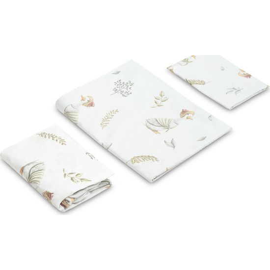 Sada povlečení do postýlky 2ks + prostěradlo 100x135 cm pírka