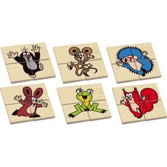 Oboustranná skládanka Krtek