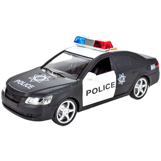Policejní auto se světly a zvuky City Rescue 1:16 černé
