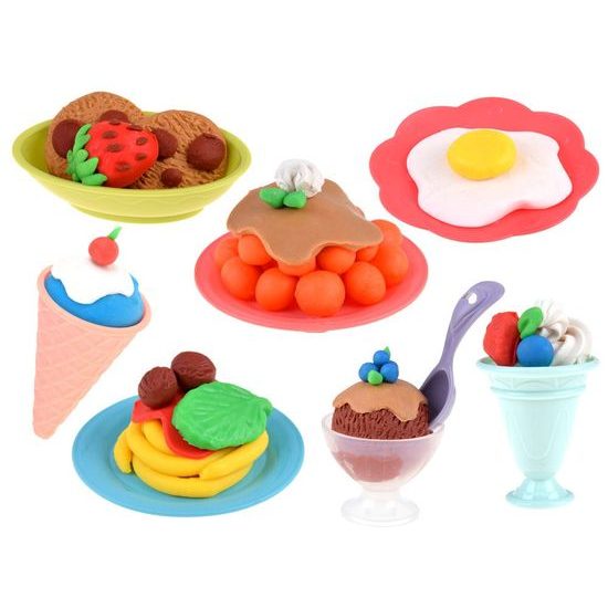 Modelovací plastelína s cukrářským příslušentsvím pro děti 8 barev Funny Doh