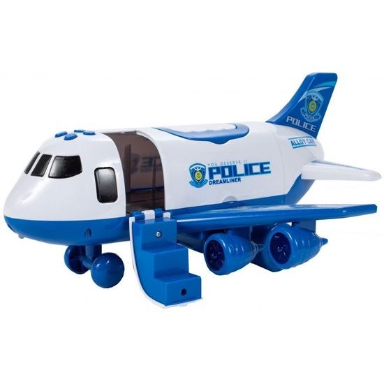 Interaktivní letadlo s autíčky, světly a zvuky Police Airplane