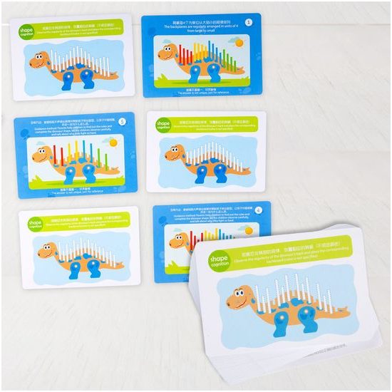 Dřevěná ukládačka pro děti Dinosaurus