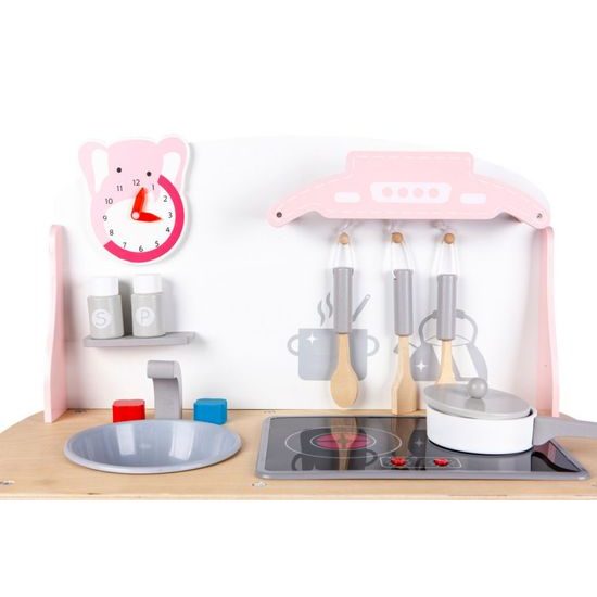 Ecotoys dětská dřevěná kuchyňka se zvuky a LED efekty