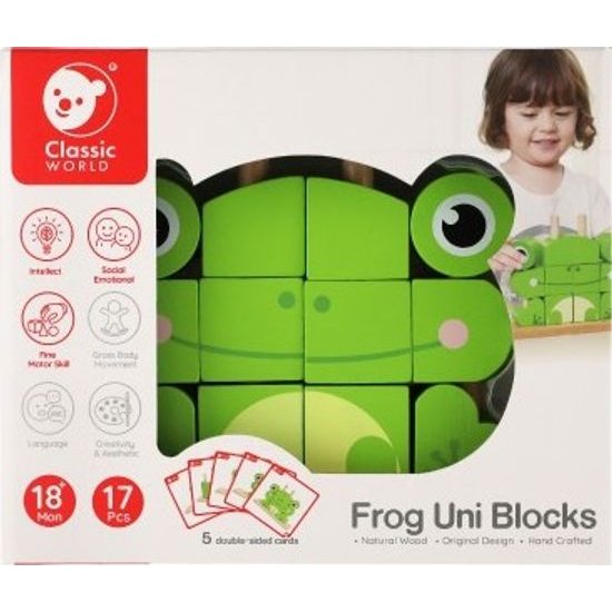 Dřevěná skládanka Žába 17ks