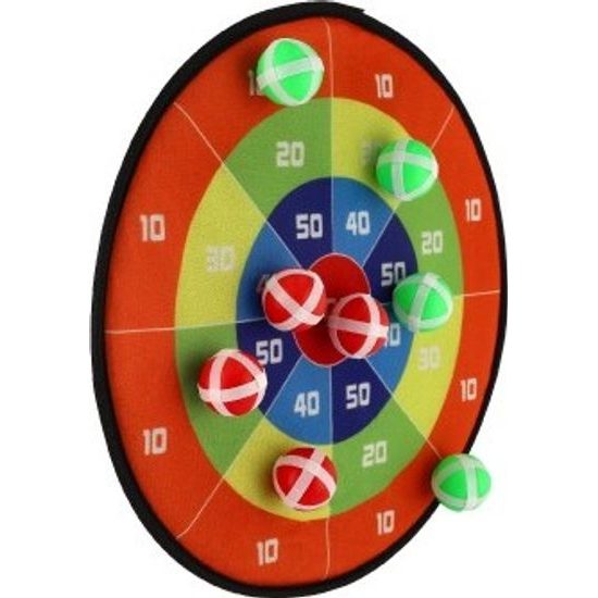 Terč na suchý zip oboustranný + míčky 8ks