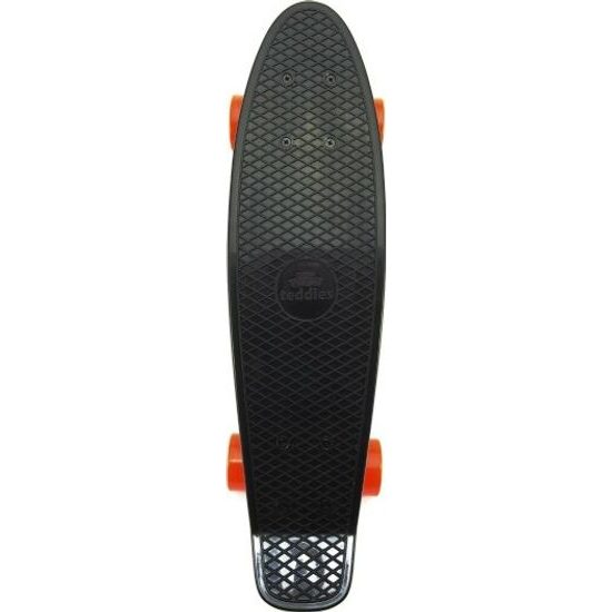 Skateboard - pennyboard - černá barva, oranžová kola