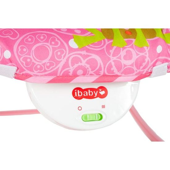 Kojenecké lehátko 3v1 s vibracemi Myška - růžové