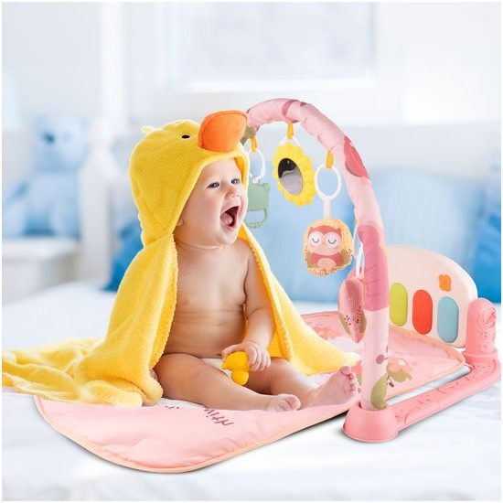 Dětská hrací deka s piankem Ocean - modrá