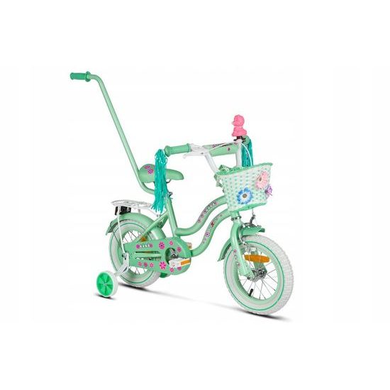 Mexller dětské kolo SISI 12" s vodící tyčí mintové 2022