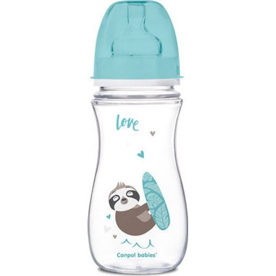 CANPOL 35/222 EasyStart Exotic široká antikoliková láhev 300ml modrá