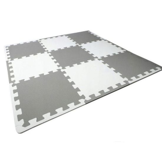 Doris pěnová puzzle hrací deka Happy Gray 90 x 90 cm