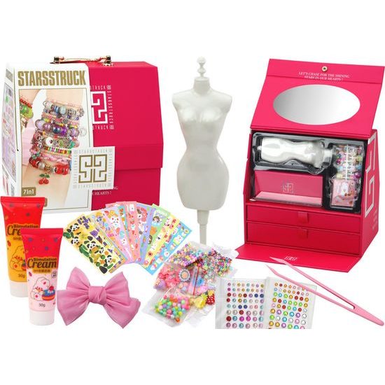 Kreativní beauty set v pouzdře pro tvorbu doplňků