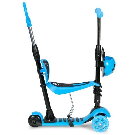 Ecotoys dětská koloběžka se svítícími koly Bedrunka modrá 5v1