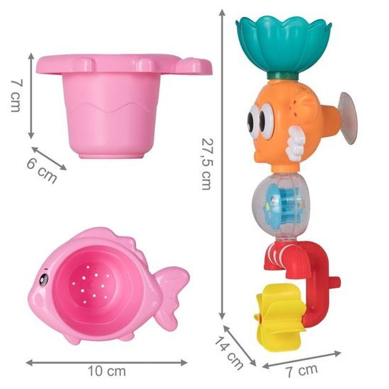 Krab s kolovrátkem a fontánou pro děti do vany Fountain Crab