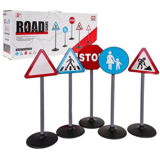 Dětské dopravní značky 70 cm Road Signs - 5 kusů
