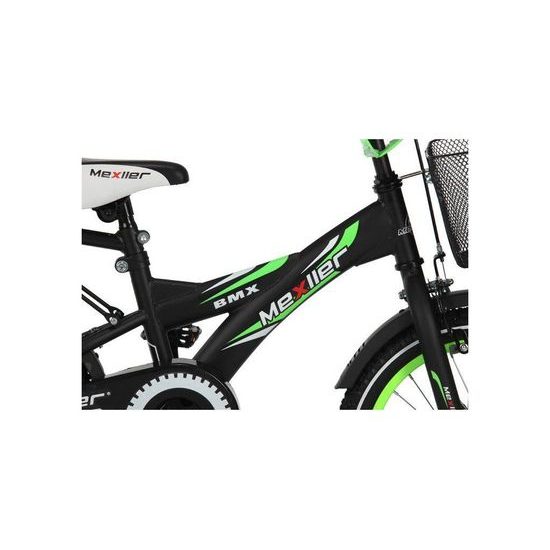 Mexller dětské kolo BMX 16" s vodící tyčí černozelené