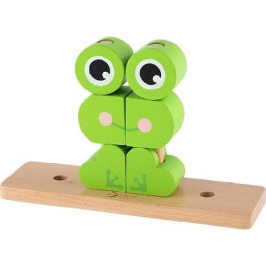 Dřevěná skládanka Žába 17ks