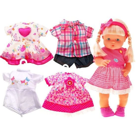 Převlékací panenka Emma s oblečením a příslušenstvím 39 cm