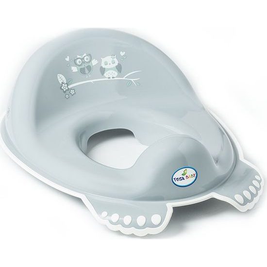 Dětské protiskluzové sedátko na WC sova šedé