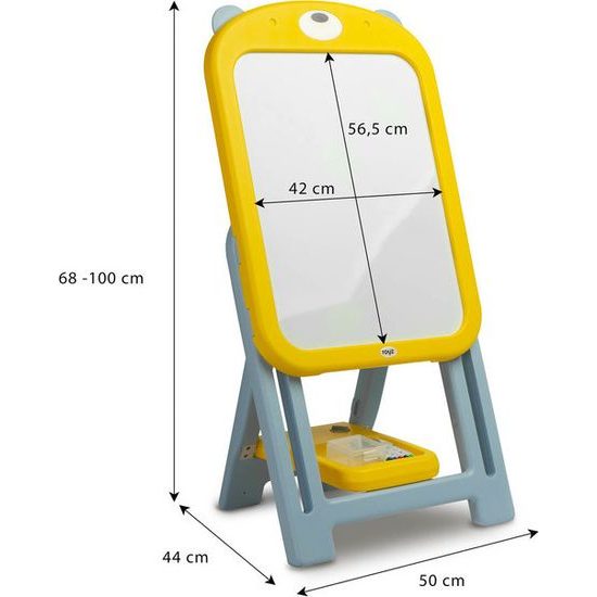 Dětská vzdělávací Magnetická tabule s židličkou TED - Toyz žlutá