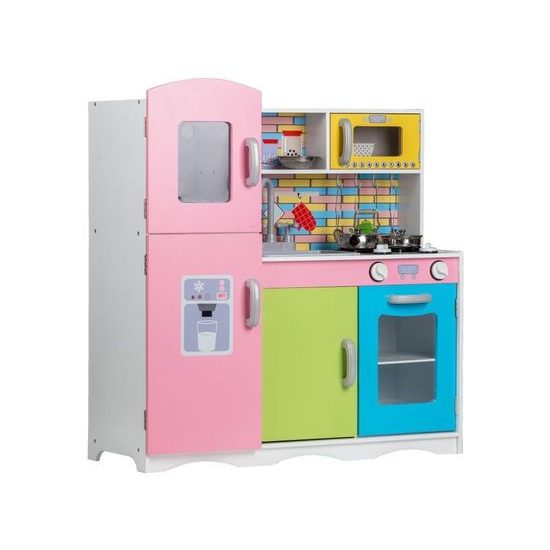 Ecotoys dětská dřevěná kuchyňka Pastelová