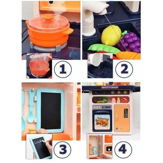 Doris dětská kuchyňka XXL se zvuky a tekoucí vodou-modrá