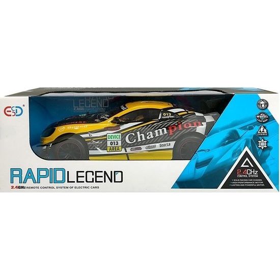 Sportovní žluté auto na dálkové ovládání