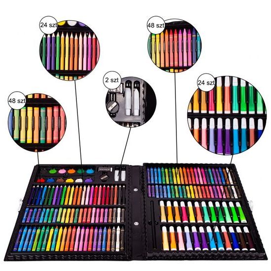Velká sada na kreslení a malování Mega Art Set 168 součástí