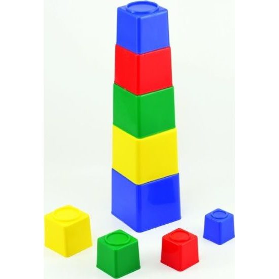 Pyramida skládanka hranatá 9ks