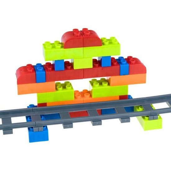 Stavebnicová vláčkodráha pro nejmenší se zvukem Iron Horse 74 součástí