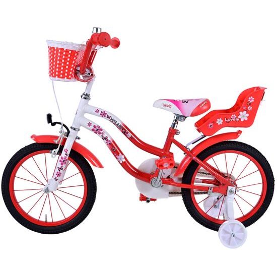 Dětské kolo Volare Lovely červeno-bílé 16"