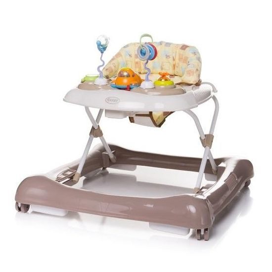 4Baby dětské vzdělávací chodítko 1Steeps hnědé