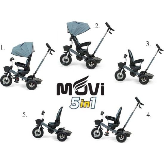 Dětská tříkolka Milly Mally Movi grey