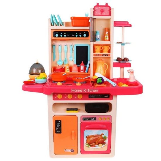 Doris dětská kuchyňka XXL se zvuky a tekoucí vodou - růžová