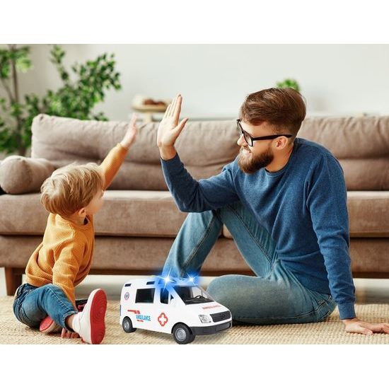 Sanitka se světly a zvuky City Ambulance 1:16