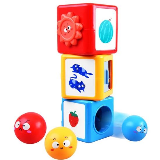 Huile Toys edukační pyramida s otvory Stack Tower