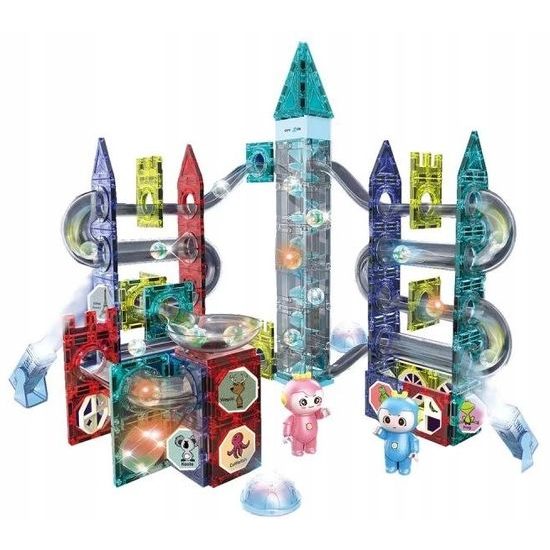 Doris magnetická svítící stavebnice s výtahem Magic Blocks 167 dílů