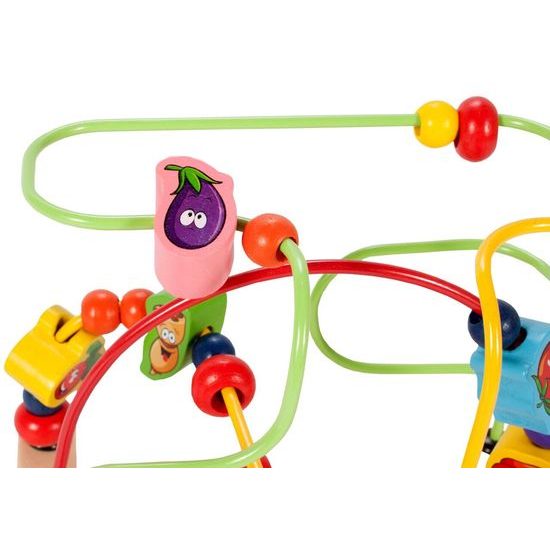 Dřevěný edukační labyrint Wooden Beads