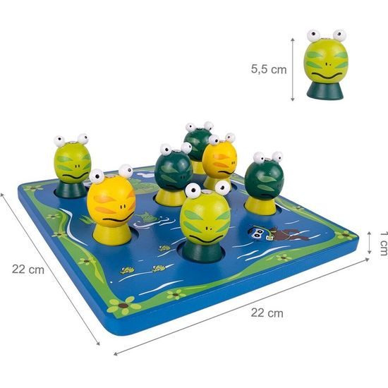 Dřevěné žabičky na lovení na magnet 3D