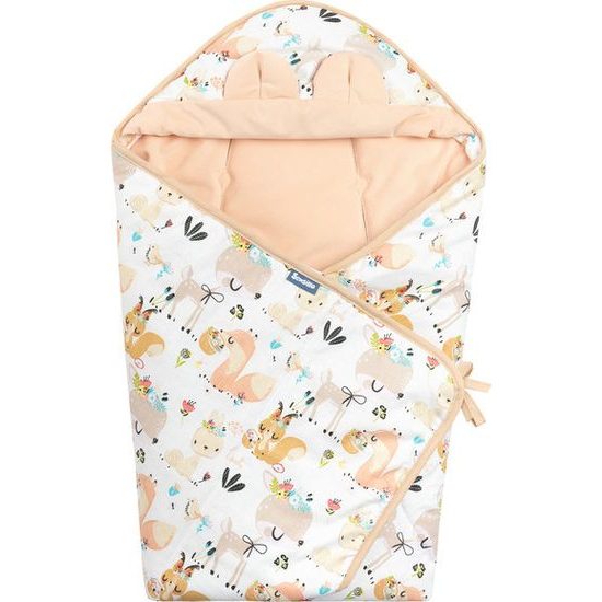 Dětská zavinovačka do autosedačky XL Sensillo Velvet - piknik broskvová