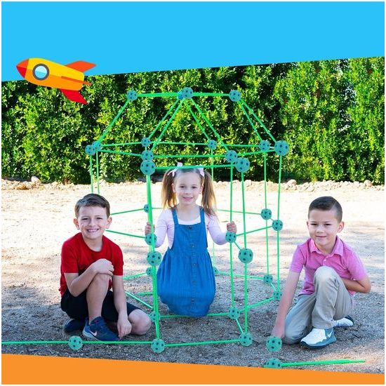 Svítící kreativní stavebnice ze slámek Creative Forts 86 dílků