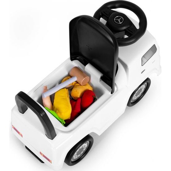 Dětské mini odrážedlo se zvuky Mercedes Actros - bílé