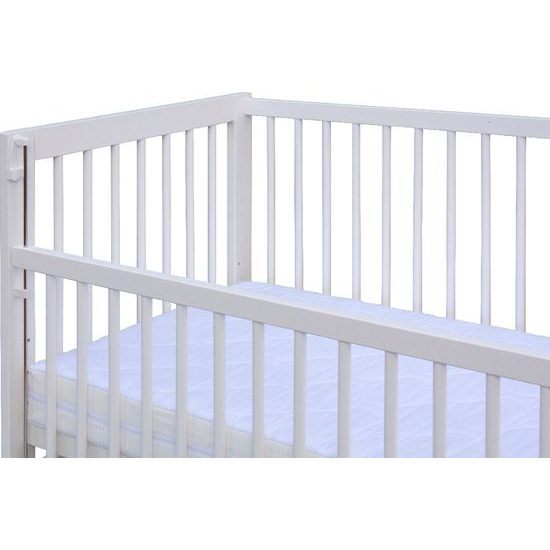 Postýlka se stahovacím bokem Scarlett Perta - buk - bílá 120 x 60 cm