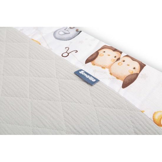 Ochranný mantinel do postýlky Zvěrokruh, šedá