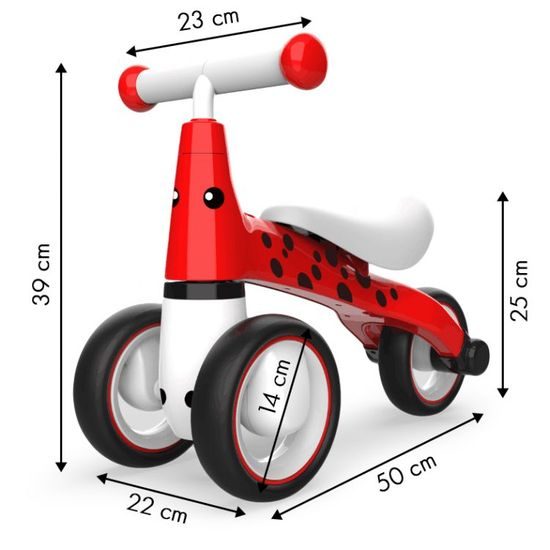 Ecotoys dětské odrážedlo Bedrunka červené