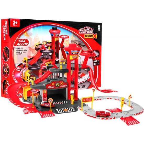 Doris požární centrum s dráhou, autíčky a helikoptérou Rescue Station