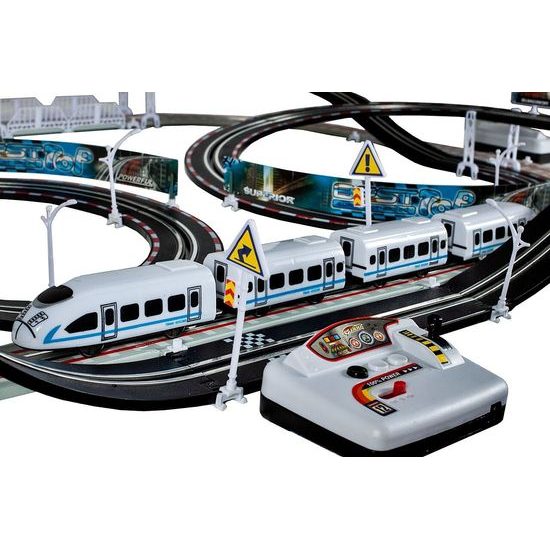 Dětská XXL vláčkodráha s autodráhou Speed Racing 600 cm